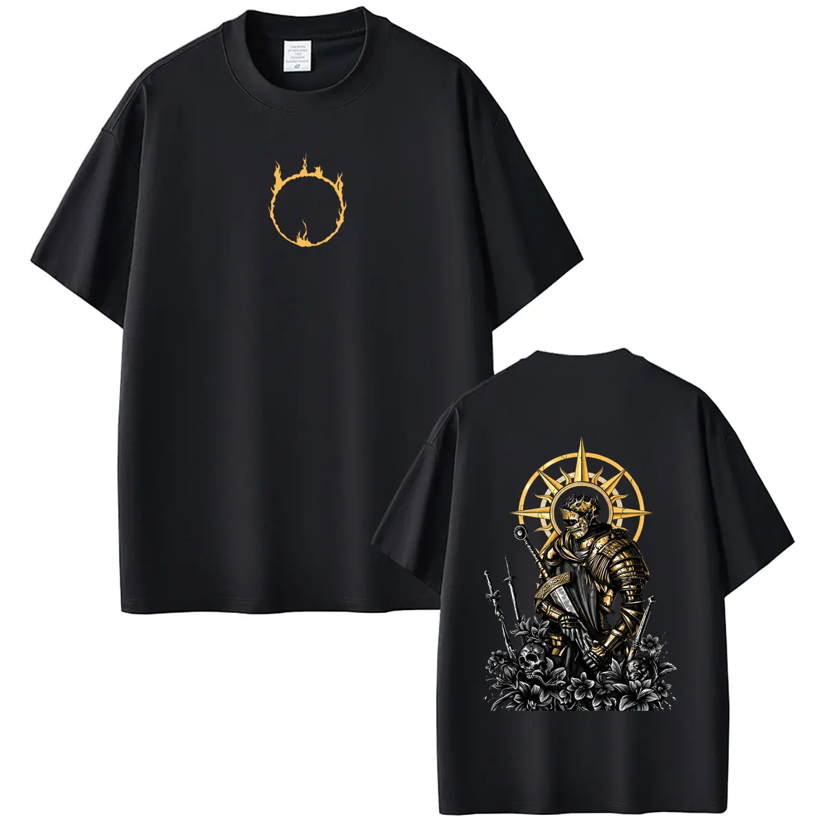 Hot Game Dark Souls Graphic T Shirts Solaire of Astora Print T-shirt Men Women Gothic Rock Casual Tshirt Male Fashion Streetwear