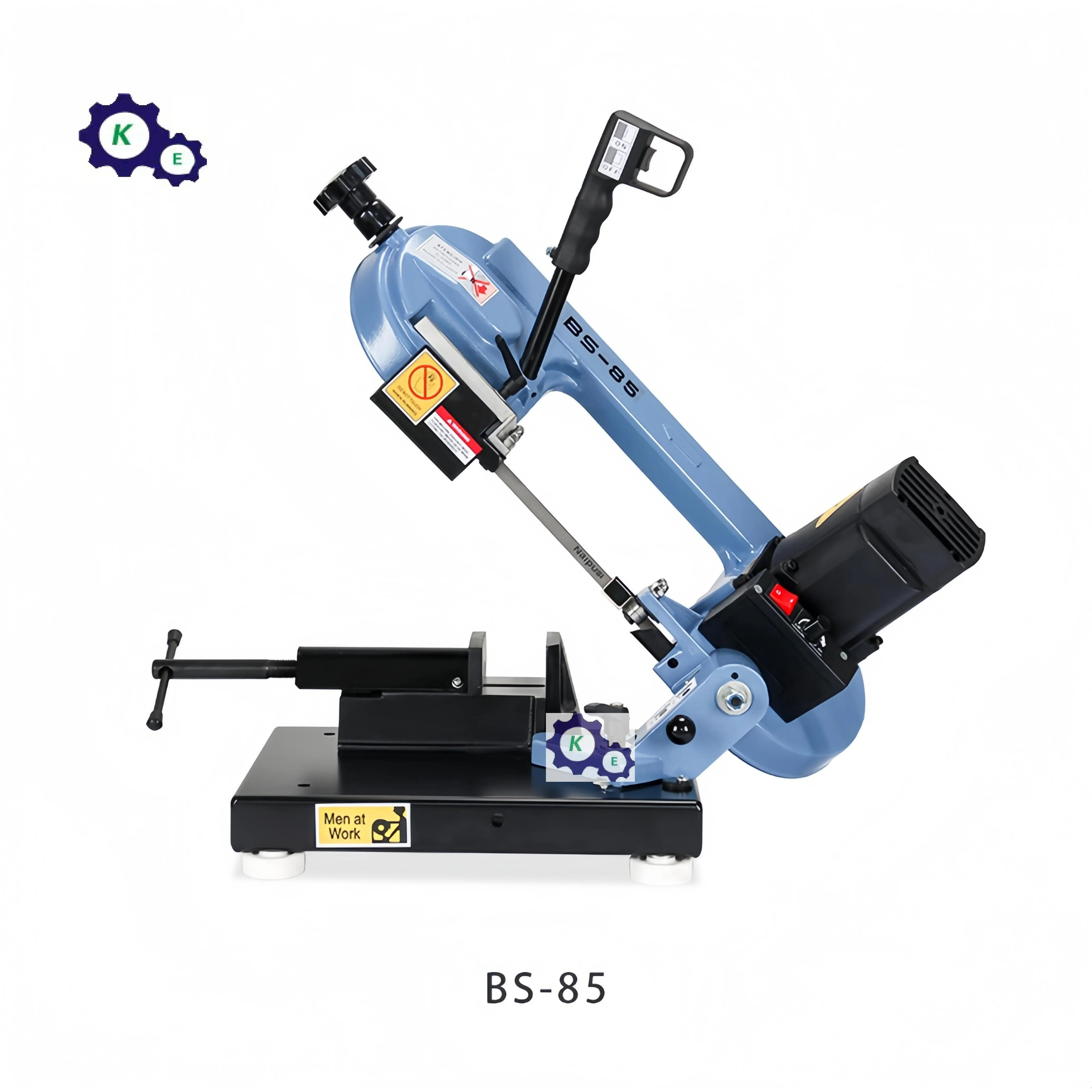 BS-85 draagbare mini-handmatige lintzaagmachine met lage prijs en hoge snelheid, geschikt voor het snijden van verschillende materialen zoals metaal