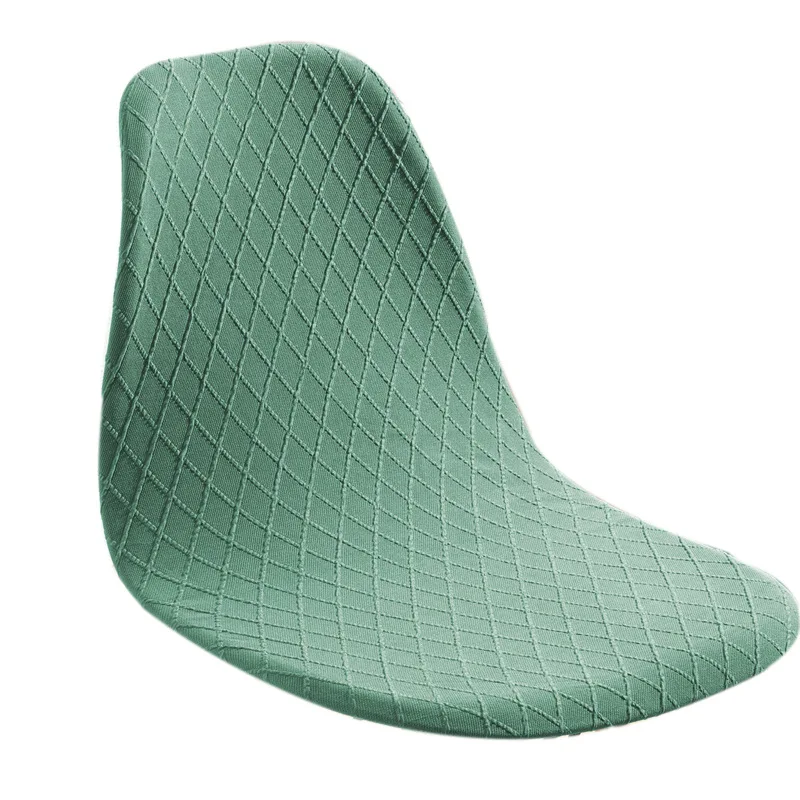 

Nordic Solid color Jacquard Stretch Chair cover balcony Cafe Office Anti-Dirty Simple Diamond Armless Shell Chair Cover