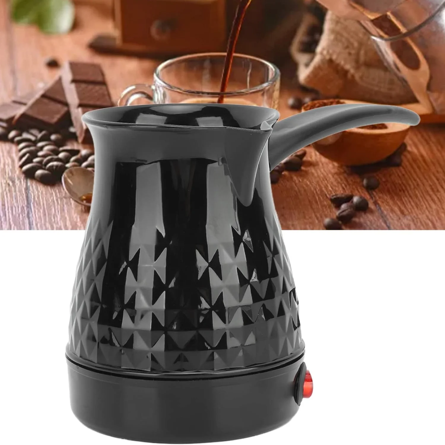 Coffee Pot, Stainless Steel  Anti Scald Even Heating  Coffee Pot with Removable Handle  Plug 110V 600ml 600W Espresso accesories