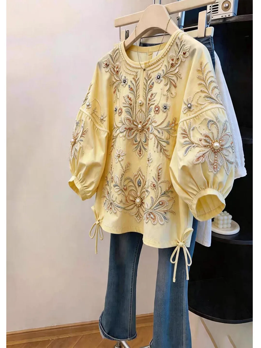 Fashionable Casual Printed Shirt Korean Style Loose Fit Five Sleeve Girls Summer Autumn New Arrival Elegant Versatile Top
