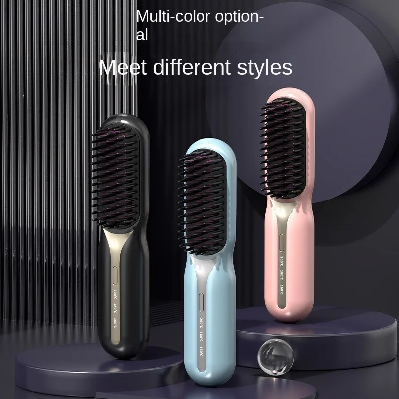 

Cross-border new straight hair comb negative ions do not hurt hair portable fashion dual-purpose portable electric comb fluffy