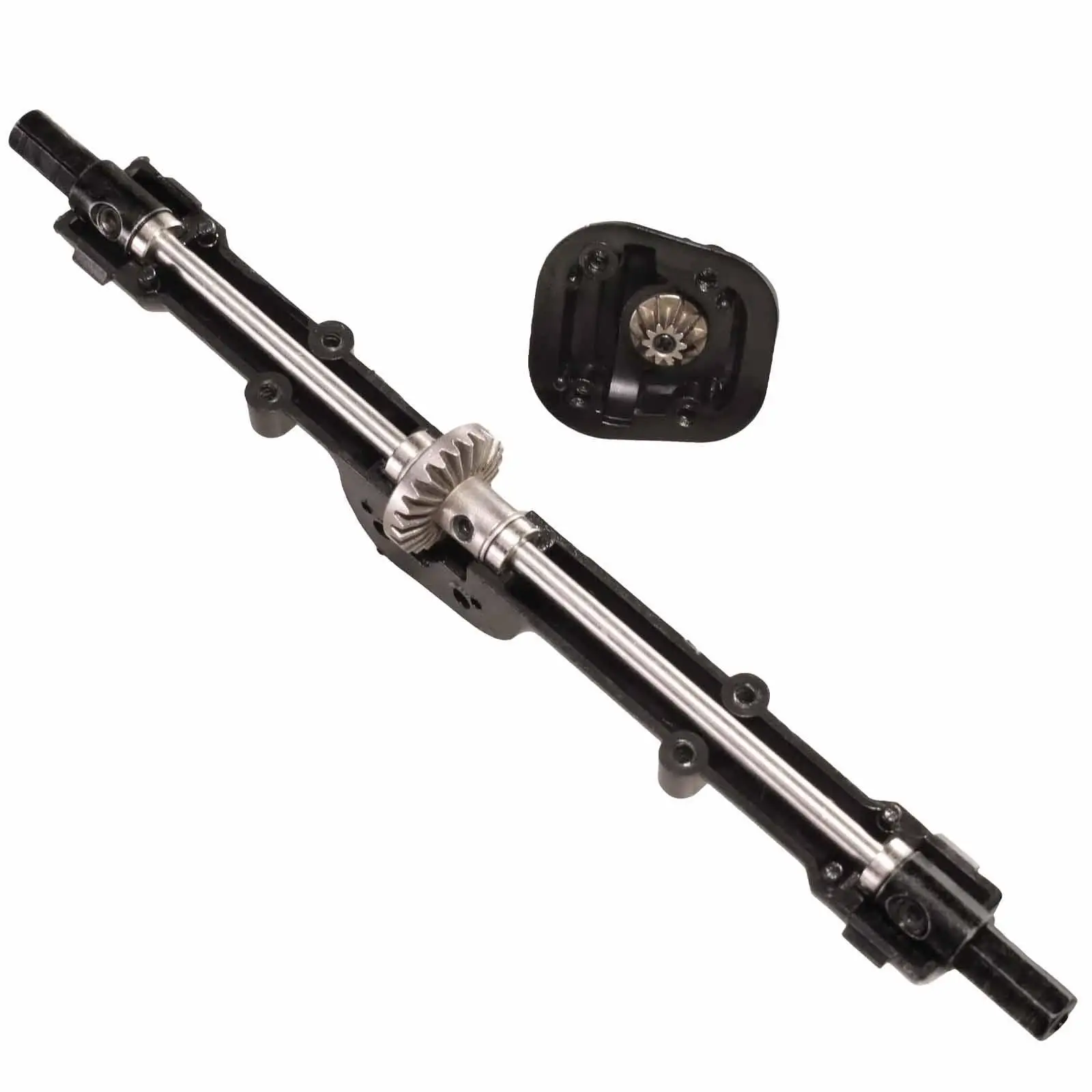 Metal Front Rear Axle Shaft Gear CVD Drive Shaft Steering Link Set Modification Accessories 1:12 RC Vehicle Spares for LC79