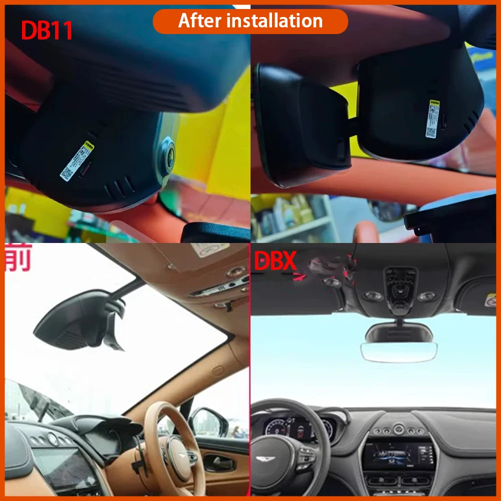 for Aston Martin DB11 DBX 2016-2025 Video Recorder 4K DVR Dash Cam Wifi OEM Camera 170° Wide Angle Loop Recording Plug & Play