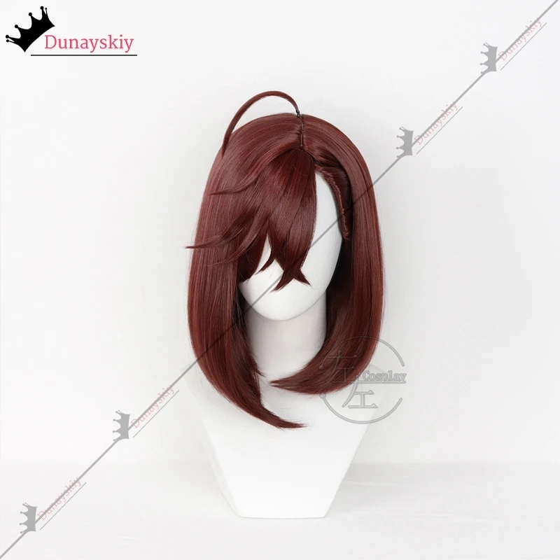 Dandadan momo ayase cosplay prop peruca marrom com 1 par brincos clipe colar feminino menina conjunto anime festa mostrar jogar acessório