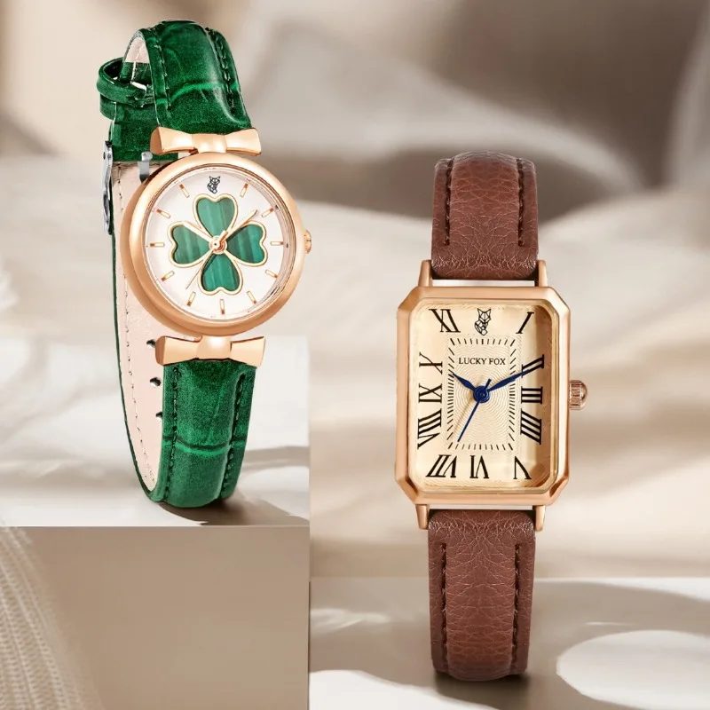 2 قطعة ساعات عادية ريترو الموضة للنساء مجموعة ساعات المعصم الفاخرة للسيدات هدايا عيد ميلاد رائعة للصديقات أفضل الأصدقاء