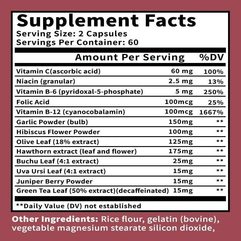 Blood Pressure Supplement - Promotes Blood Pressure Balance, Circulation Health Support, Improve Heart and Vascular Health
