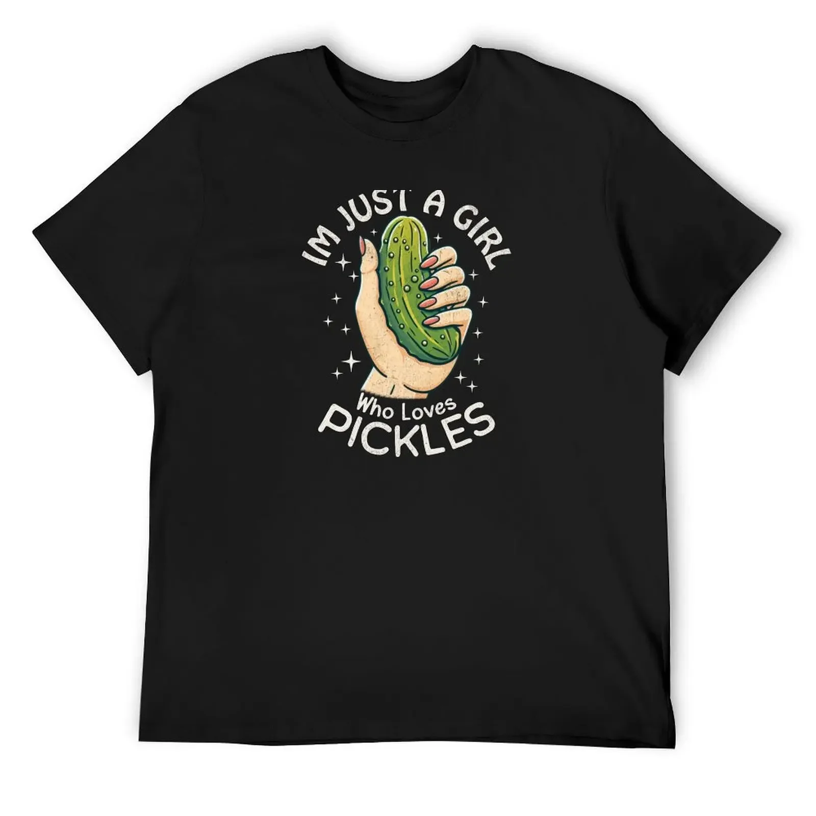 Just A Girl Who Loves Pickles - Funny Vegan Gift T-Shirt man clothes oversized shirts graphic boys animal print outfits for men