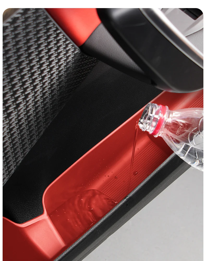 Für BMW X1 U11 2023 2024 Auto Tür Lagerung Box TPE Vorne Hinten Tür Slot Organizer Fach Armlehne Center konsole Box Auto Zubehör – Detail 9