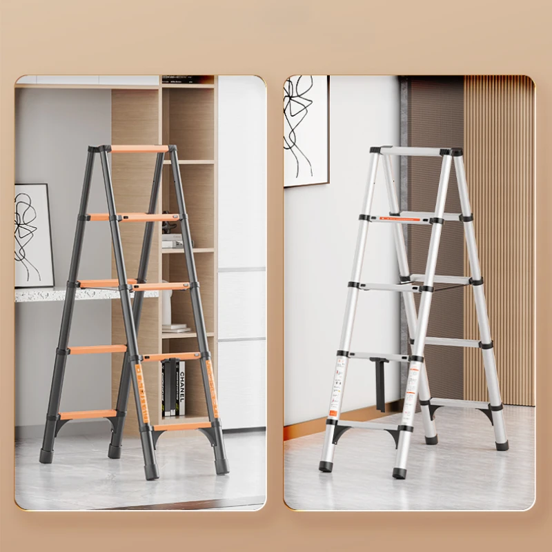 Aluminum Alloy Thickening Elevator Project Safety Staircase Household Folding Multi-function Telescopic Indoor Human Type Ladder