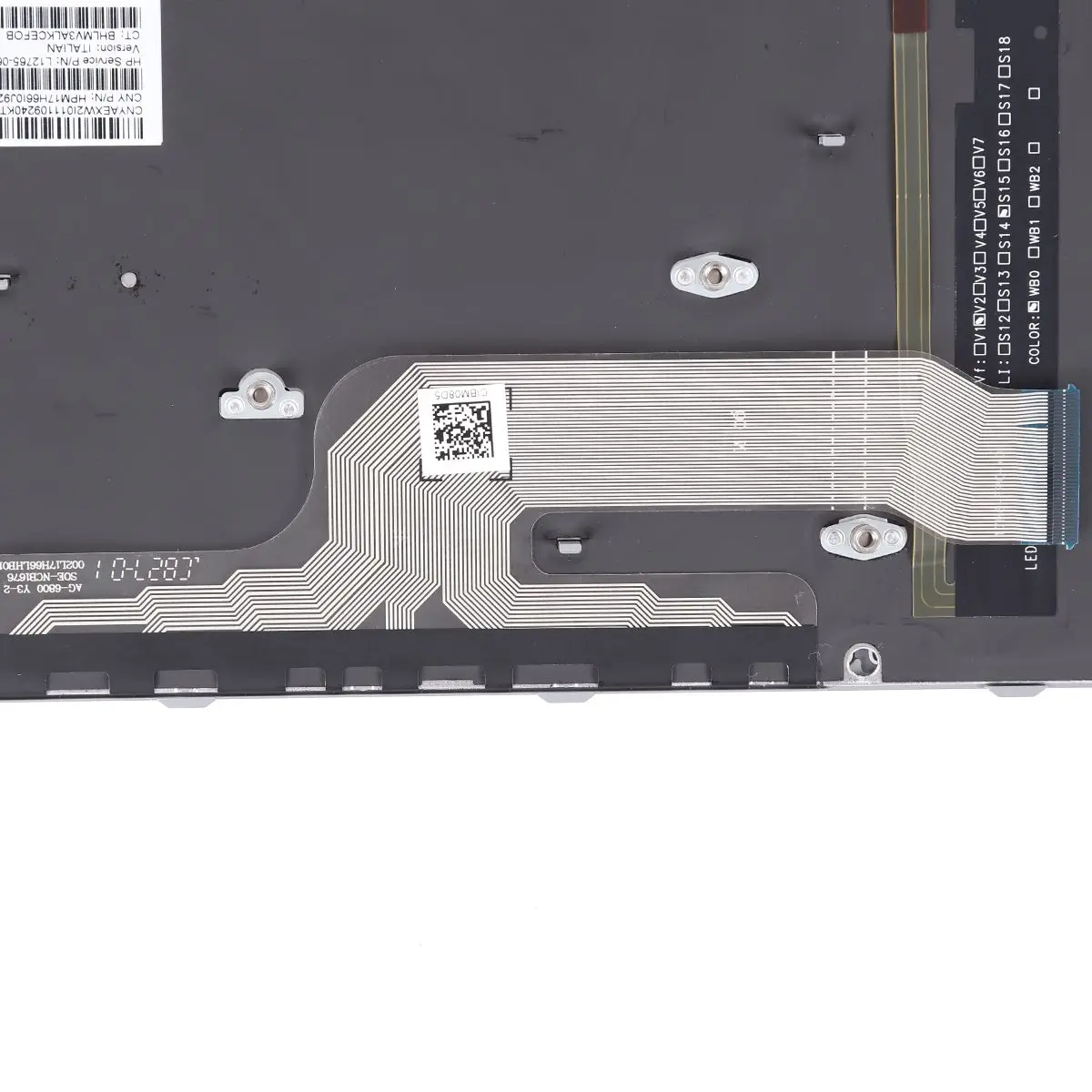 لوحة مفاتيح للكمبيوتر المحمول HP Zbook 15 G5 17 G5GRAY إطار أسود مع إضاءة خلفية وعصا نقطية