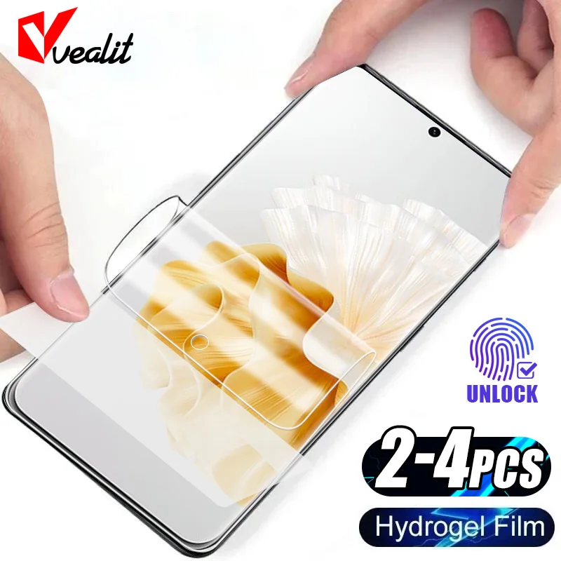 2-4Pcs Curved HD Hydrogel Film For Huawei P60 P50 P40 P30 Pro Screen Protector For Huawei Mate 20 30 40 50 60 Pro Plus Not Glass
