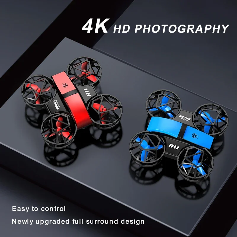 mini UAV 360° rolling aerial photography 4K high-definition air pressure fixed height and stability four-axis remote control