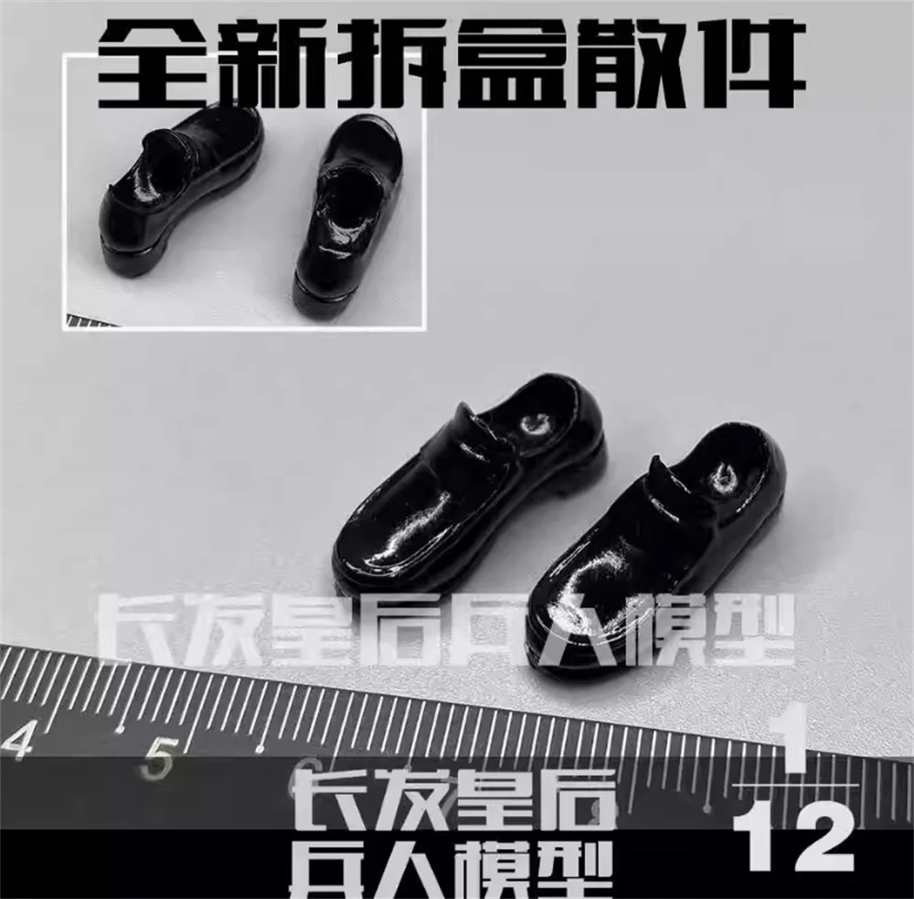 

1/12 Dark Sauce JT5628 Female Soldier Fighter Warrior Black Solid Shoe Boot Socks Accessories For 6" Action Figure DIY Collect