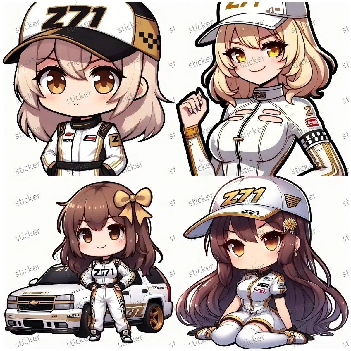 

Z71 Girl Funny Car Stickers Vinyl Decals and Styling Racing Rally 4x4 Off Road Waterproof Cover Scratches Decoration