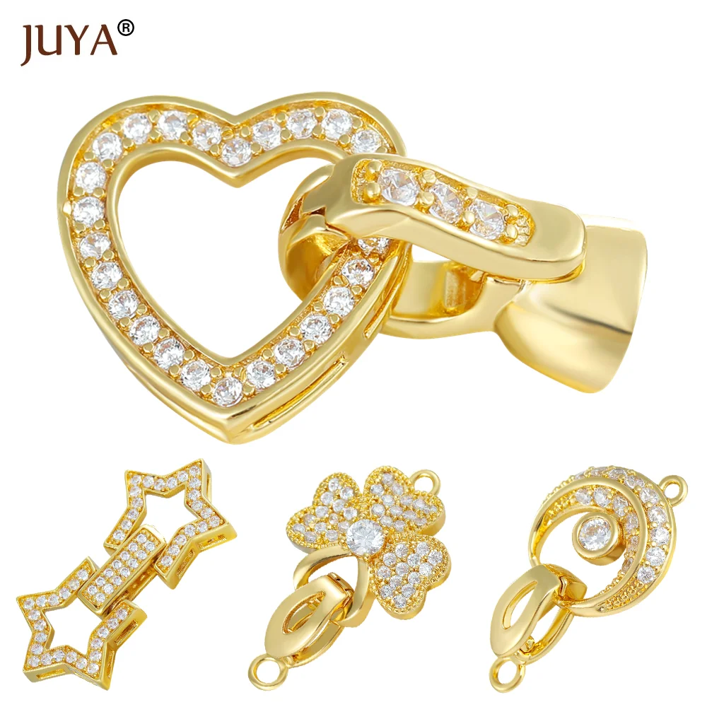 JUYA 18K Gold Plated Bracelets Necklace Connectors Diy Accessories Handmade Making Supplies For Jewelry Findings Components