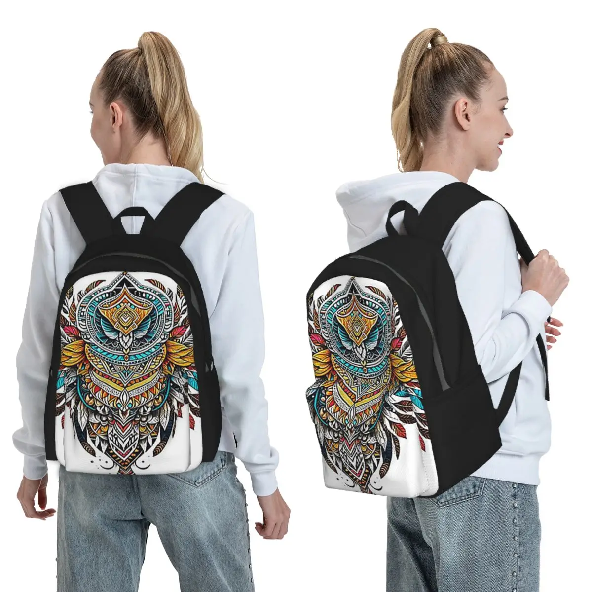 

Tribal Echoes Of Nordic Metal Sculptures Backpack Boys Girls BookBag Kids School Bag Computer Shoulder Bags for Men Women
