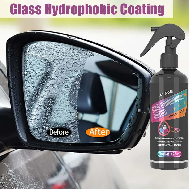 

Car Glass Waterproof Coating Spray Aivc Windshield Anti-rain Hydrophobic Polish Liquid Water Repellent Car Cleaning Accessories