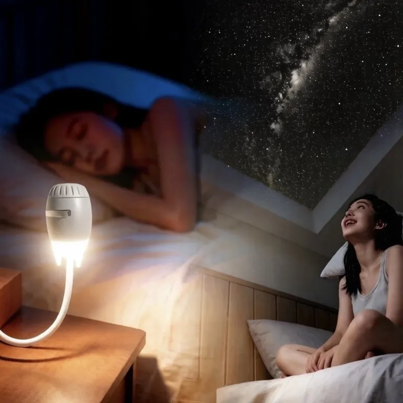 Car Interior Decorative Projector Lamp, High Precision Definition Focus Starry Sky Night Light With 3 Slides