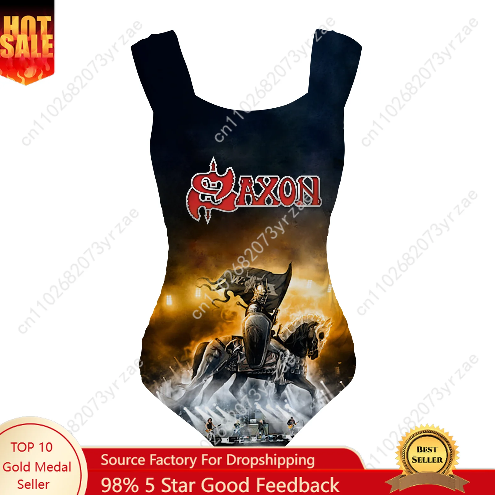 Saxon Band One Piece Swimsuit Wide Strap Womens Bathing Suits Personalized Swimwear Pool Party Sexy Bikini Custom Made Beachwear