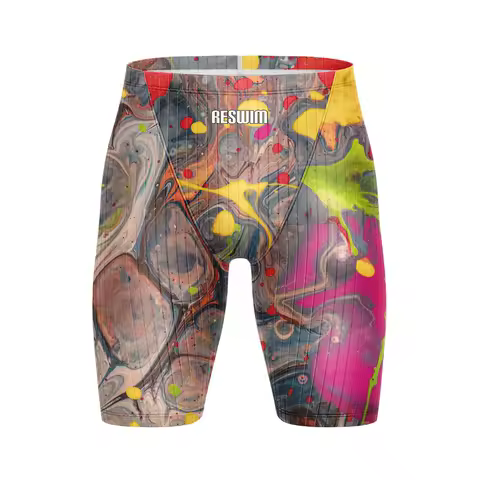 Funny Swim Jammers Swimsuit Shorts Men's Swimming Trunks Surfing Beach Tights Pants Endurance Athletic Training Shorts Swimwear