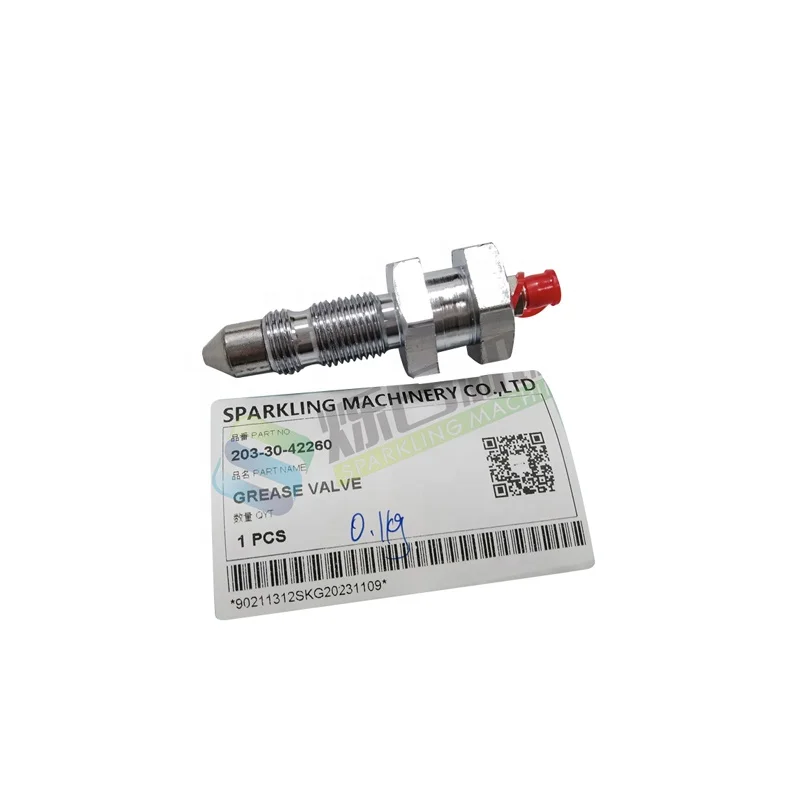 Válvula de grasa 203-30-42260 de los recambios 2033042260 del excavador de SKGM 203-30-42260 PC100 PC60