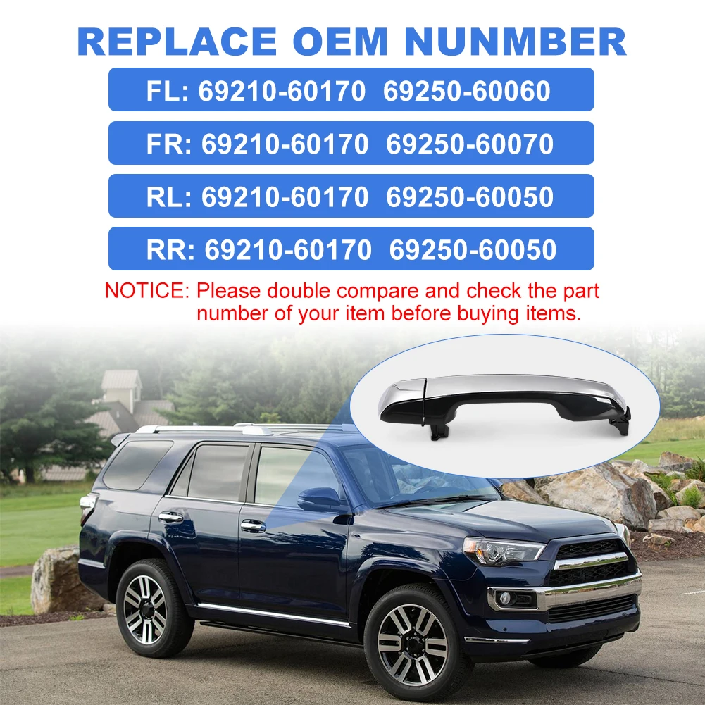 Outside Door Handle For Lexus Toyota GX460 4Runner 2010-2021 6921060170 6925060060 Front Rear Left Right Door Handle accessories