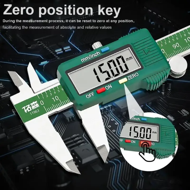 

TUOSEN High Precision Small Digital Calipers Household Stainless Steel Vernier Caliper with Dial & Shockproof