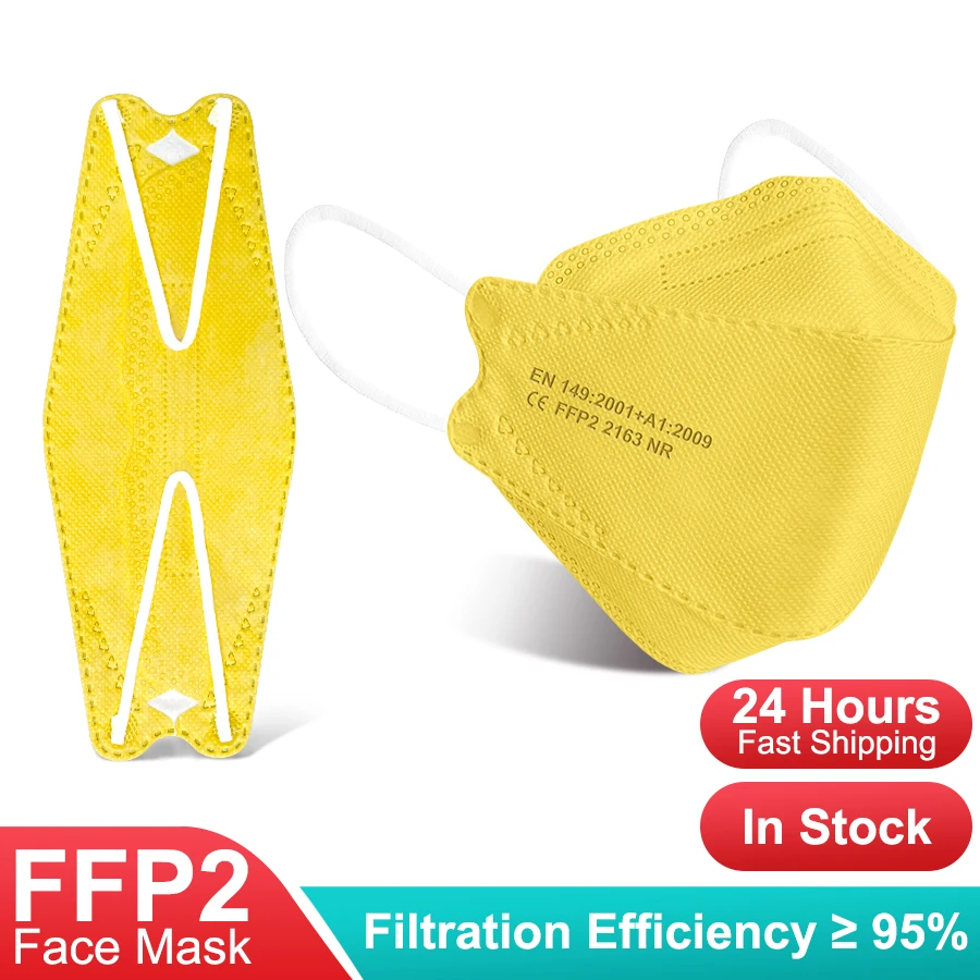 

10-200 Adult FFP2 Mascarillas KN95 masks ffp2reutilizable Approved FPP2 Security Protection 5ply Face mask ffp2mask CE