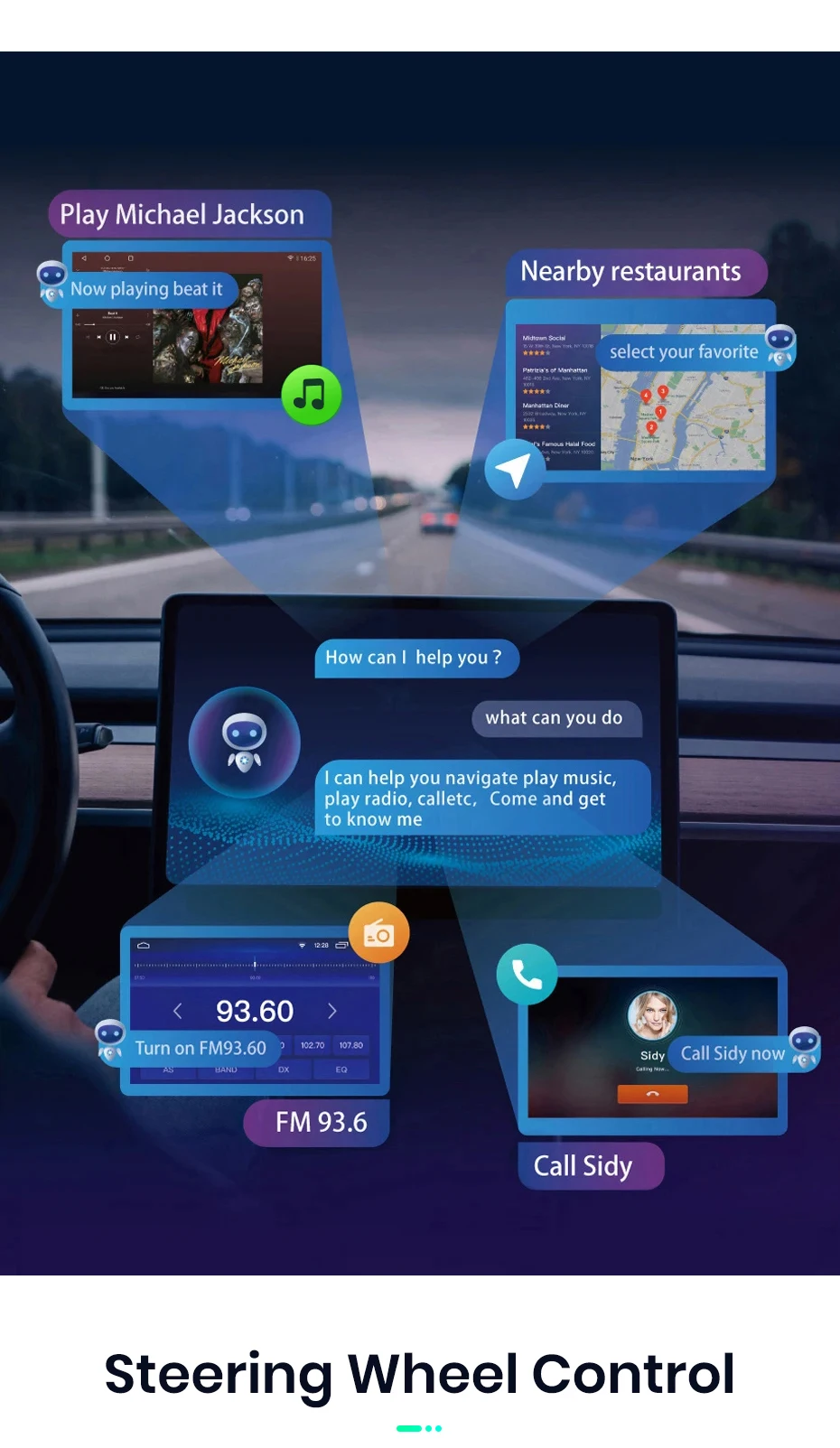 Junsun 11,5 Zoll QLED Touchscreen Universal-Autoradio, kabellos, für Apple CarPlay, Android Auto, Stereo-Multimedia-Videoplayer, intelligente Fahrzeugsysteme, 2-DIN-Autoradio, Head Unit, GPS-Navigation, BT, 4G, WLAN, 8-Kern-Prozessor, FM, AM, DSP, RDS, SWC, DAB – Detail 23