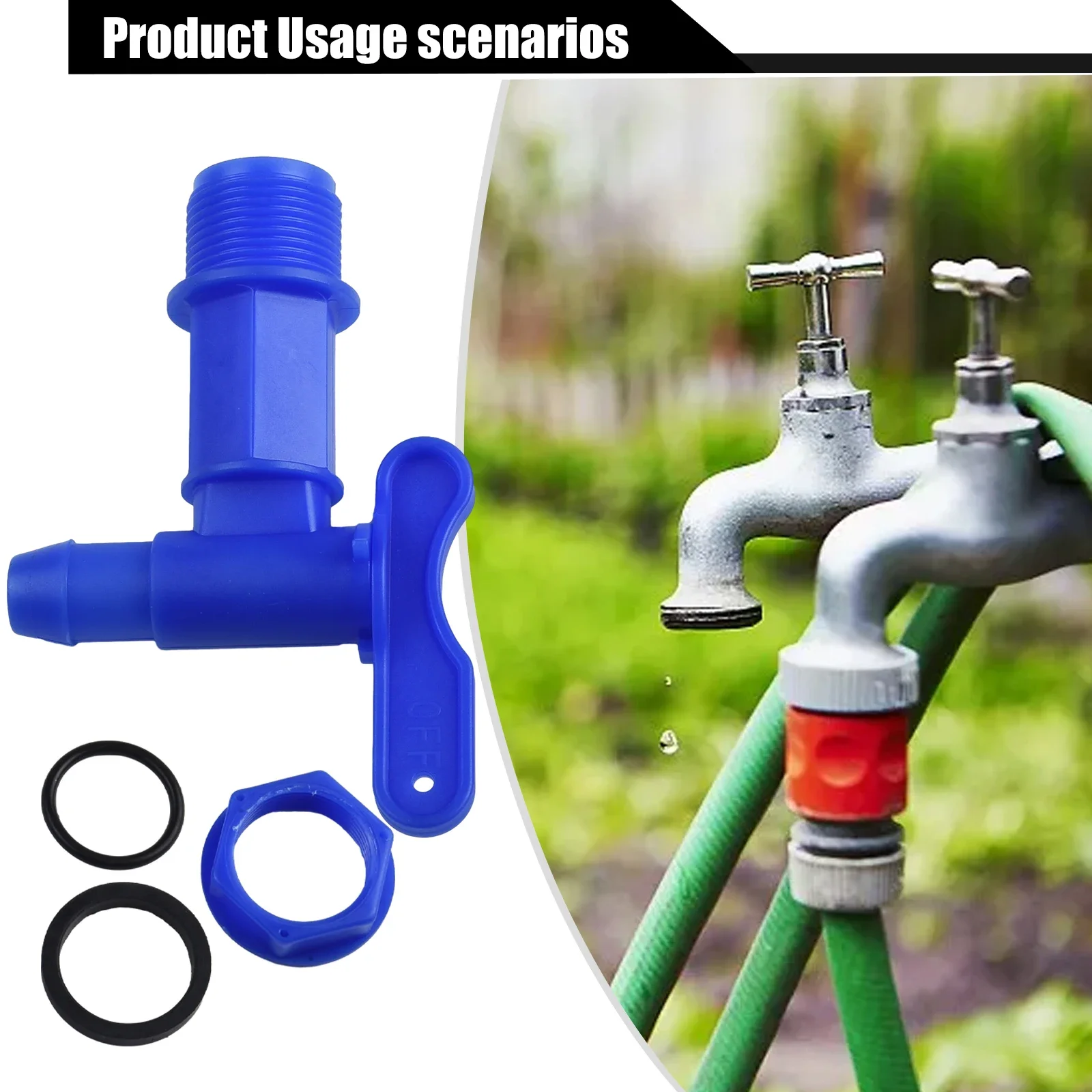 Brand New High Quality Hot Sale Home & Garden Faucet Black Blue Useful Water Butt Tap Adaptor Beer Home Rain Brew