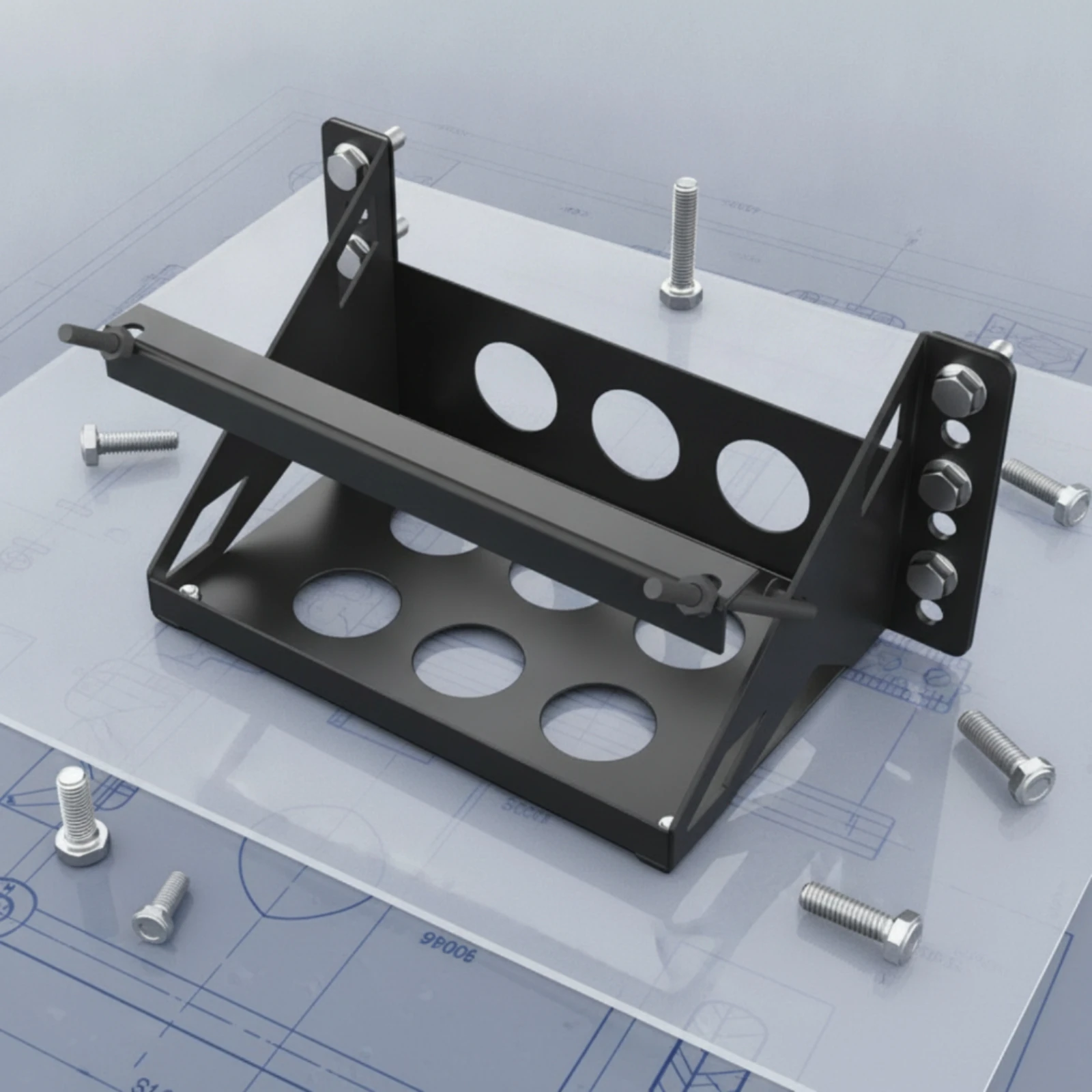 Battery Mounting Bracket Heavy-Duty Battery Hold-down Bracket Mount Sturdy Anti-Oxidation for Mechanics, Vehicles, Custom Builds