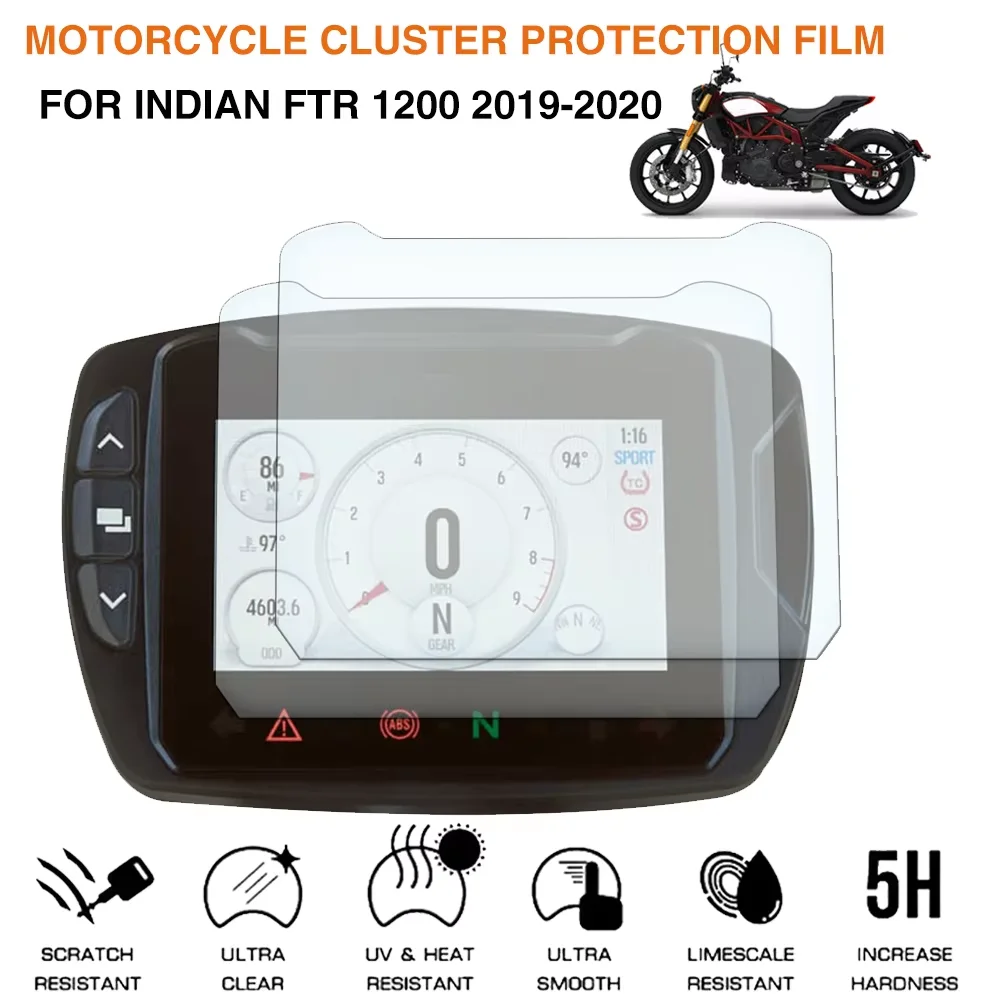 Motorcycle Cluster Scratch Protection Film Screen Protector Dashboard Instrument For Indian FTR 1200S 1200 S 2019- 2020