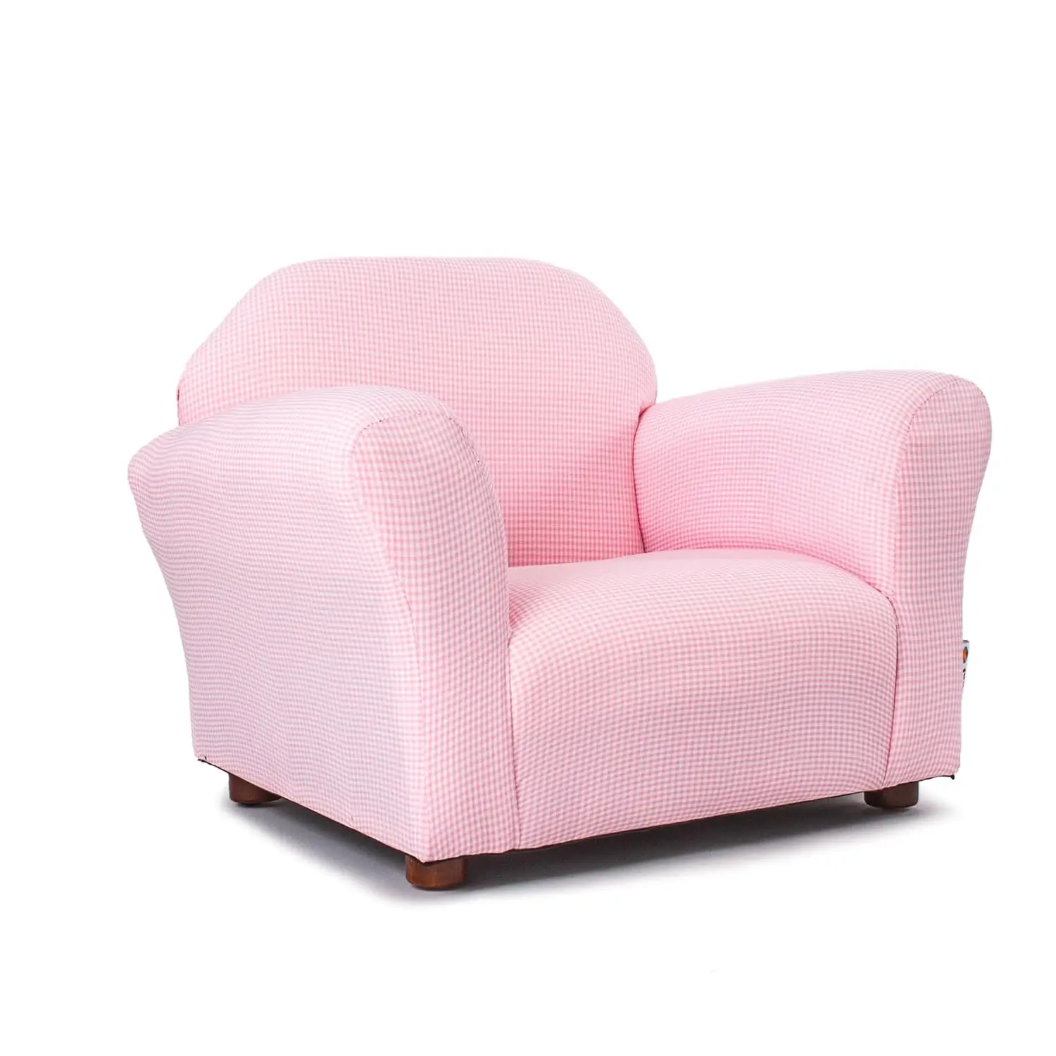 Roundy Kid's Chair, Gingham Chair Only, Pink