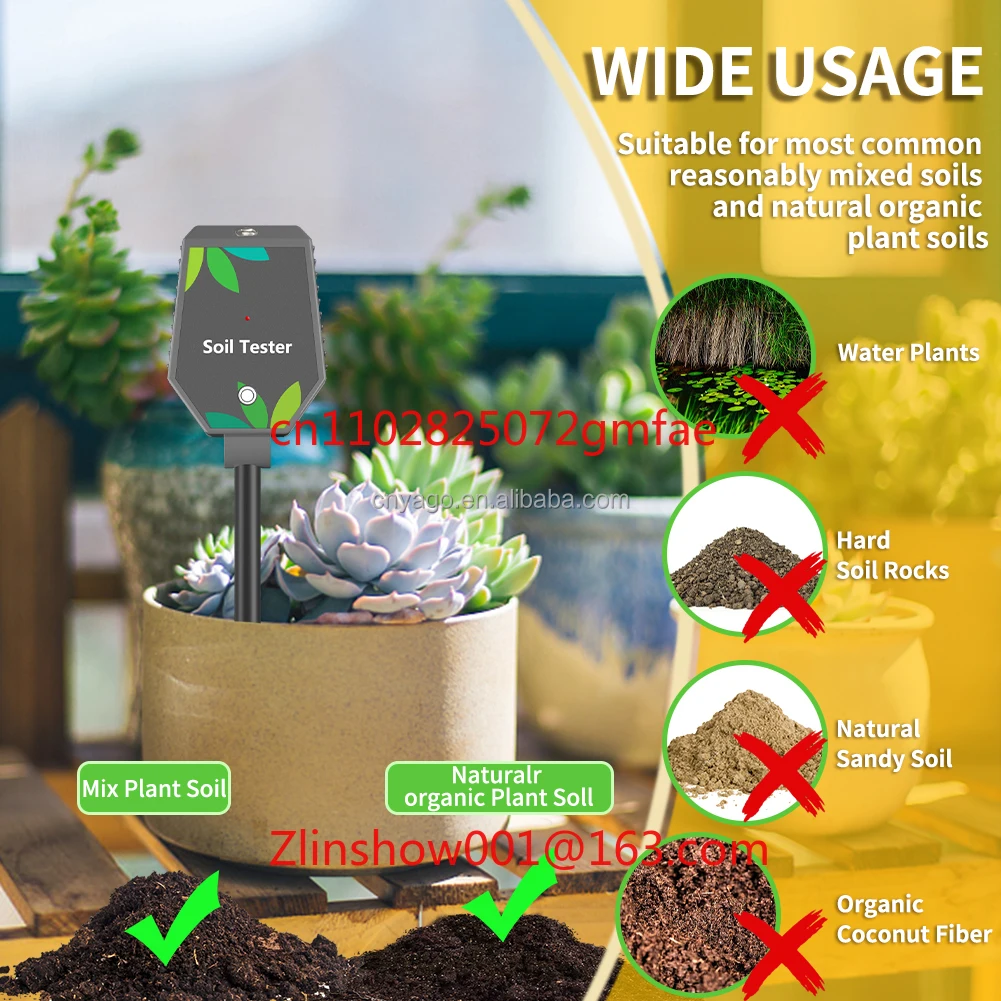 New Smart Bluetooth 8 In1 Soil EC&Salt&Fertility Multi-function Soil pH Meter With High Precision Probe for Yard Farmland Garden