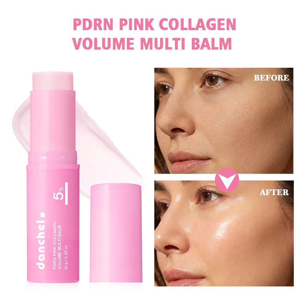 PDRN Pink Collagen Multi Volume Balm Stick Anti Aging Firming Anti Wrinkle For Eye Neck Forehead Lines Skin Care Christmas Gift