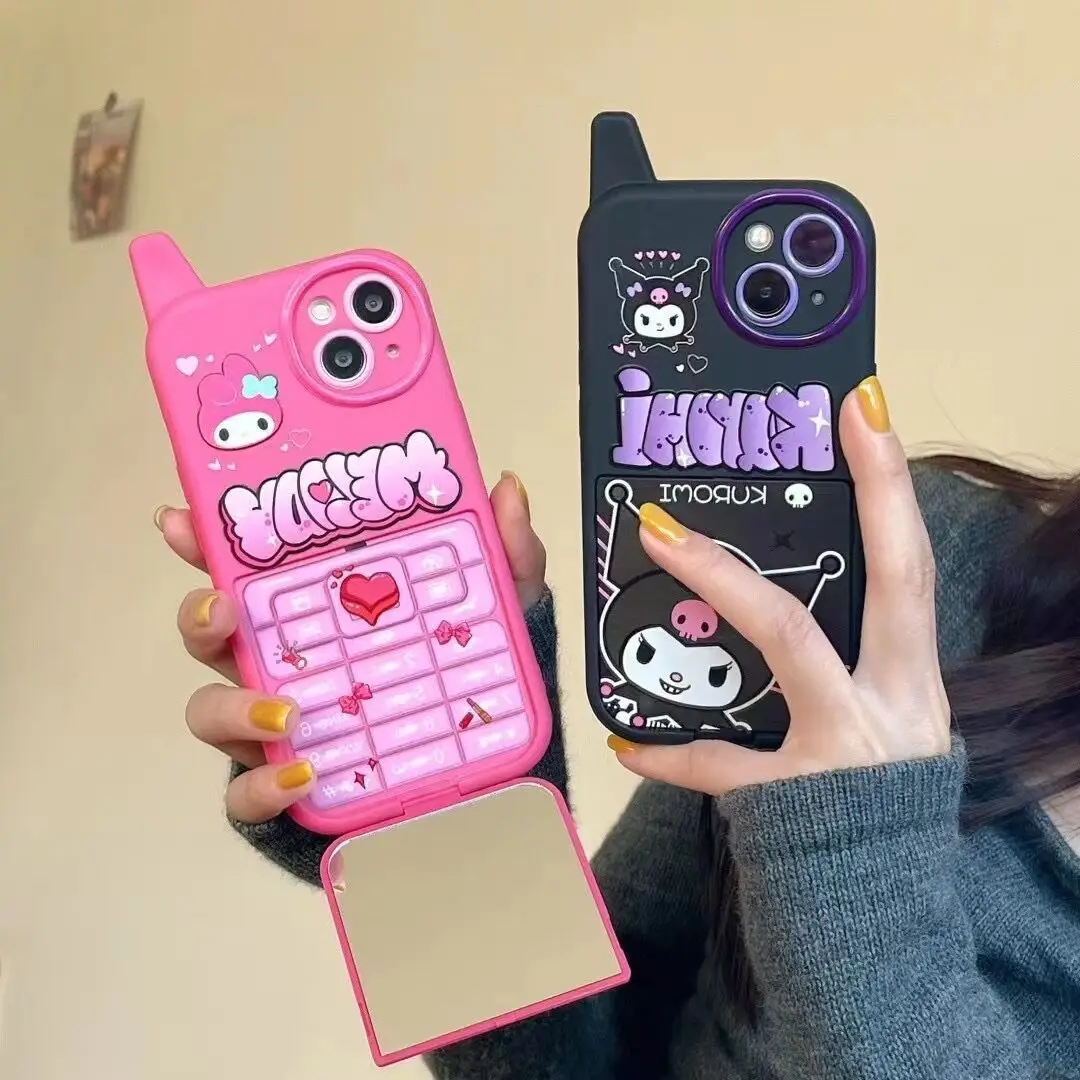 Sanrio Hello Kitty Mobile Phone Cases Kuromi My Melody Cinnamoroll Cartoon Cute iPhone14 Apple 11 for 12/13pro Max Phone Case