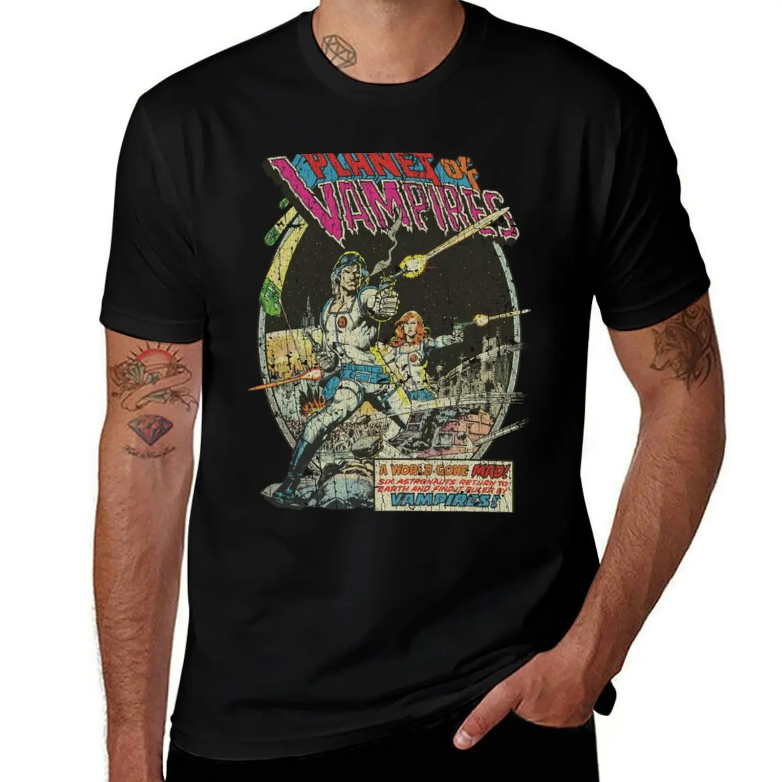 

Planet of Vampires 1975 T-Shirt funny t shirts cotton t shirts for man cotton soft T-shirt