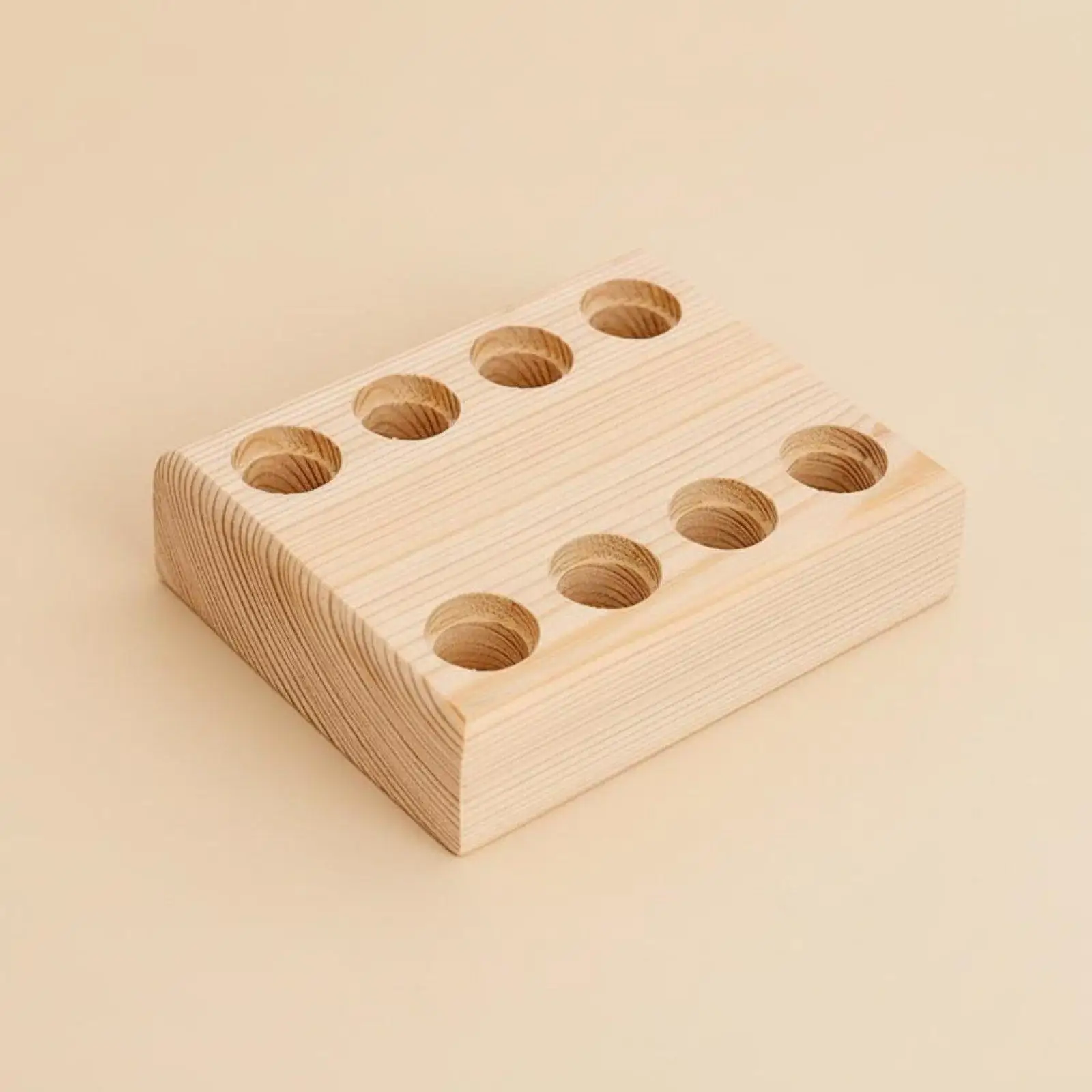Multi-level Display Shelf Wood Essential Oil Organizer Desktop Storage Rack for Beauty Products or Skincare Stations