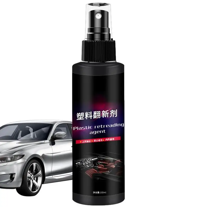 

100ml Car Plastics Renovator Trim Hydrophobic Liquid Plastics Restorer Polish Long-Lasting Protects Exterior Wax For Auto