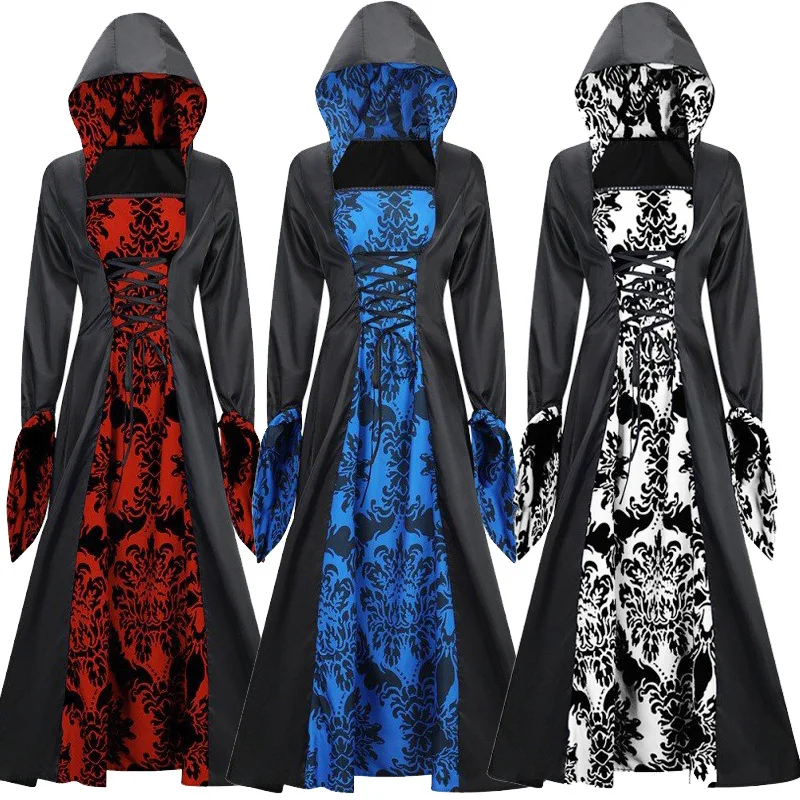 

Низкобюджетный средневековый придворный костюм в стиле ретро: длинная юбка с капюшоном для женщин, этнический костюм для сценических выступлений, традиционный китайский костюм...