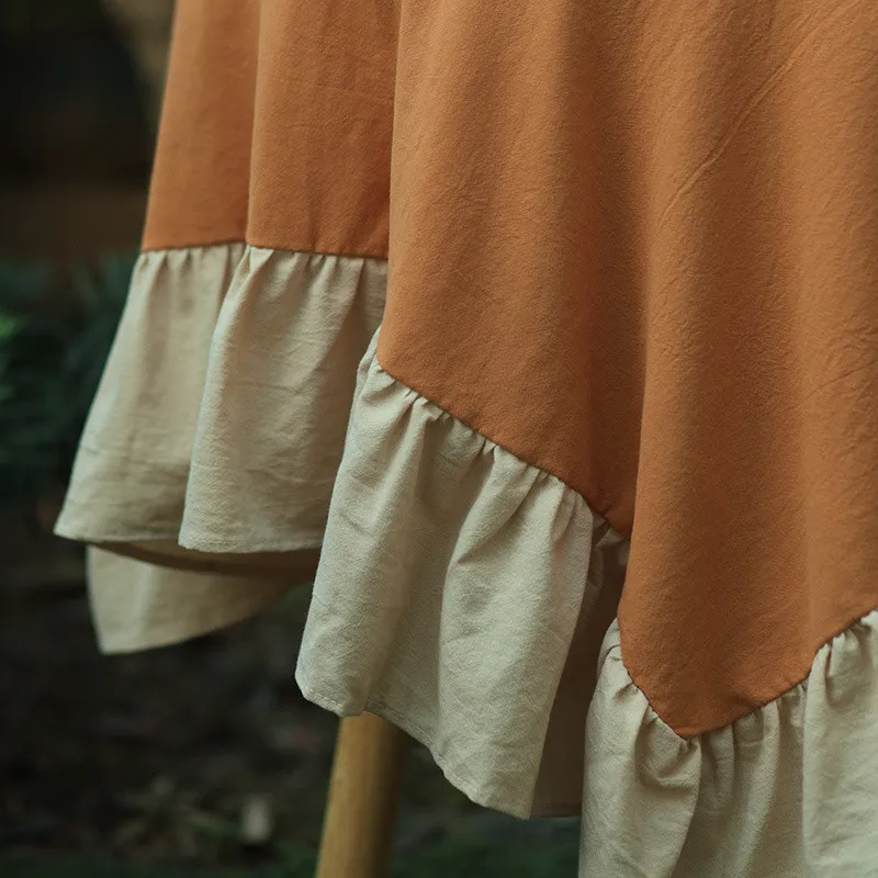 Mantel rústico con volantes de granja, cubierta de mesa redonda de algodón Natural lavable para cocina, boda, restaurante, decoración de fiestas