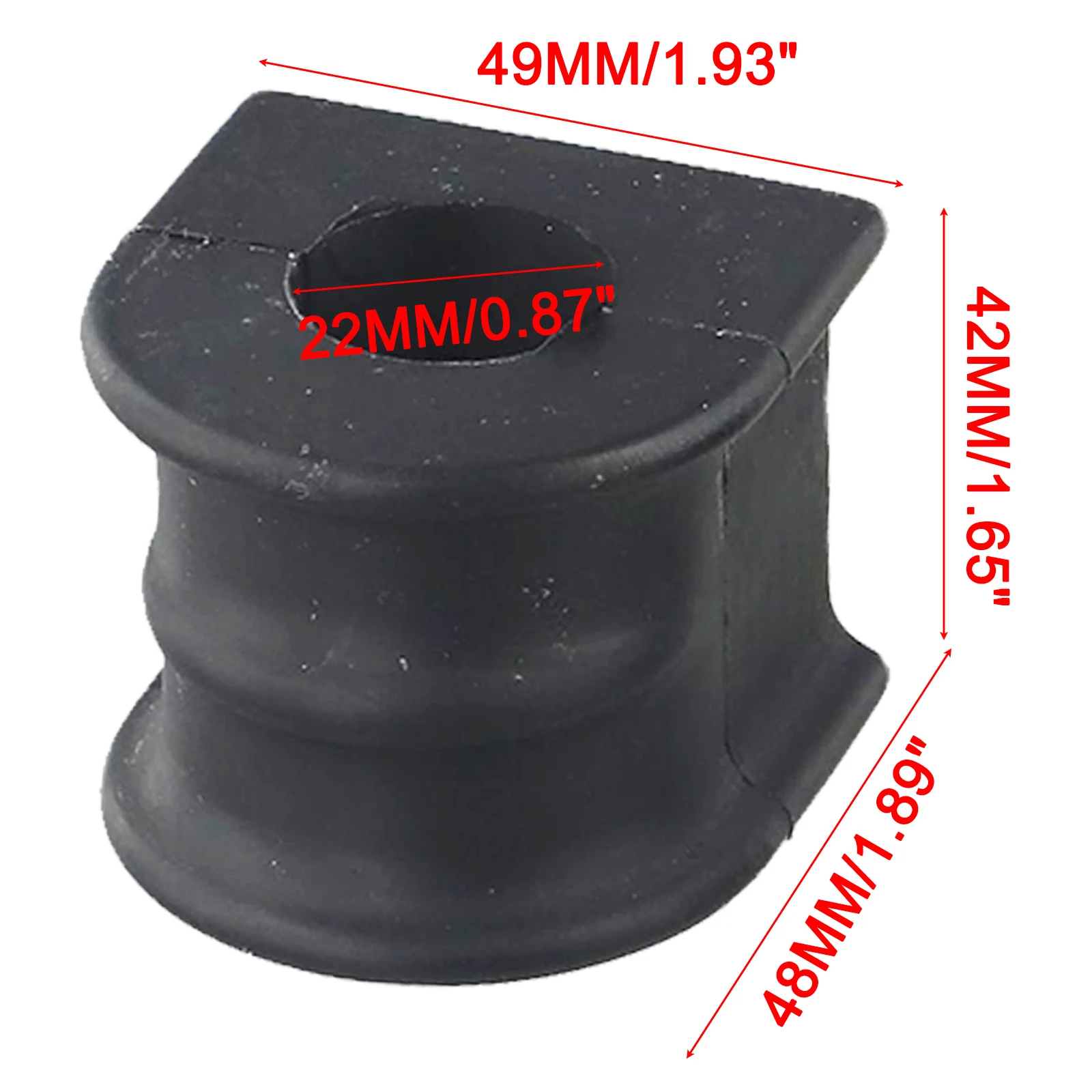 

For Ford For Flex 2009-14 Suspension Sway Bar Insulator Bushing Replacement Rubber Shaft Bushing 1.89\"x1.93\"x1.65\" 48x49x42mm