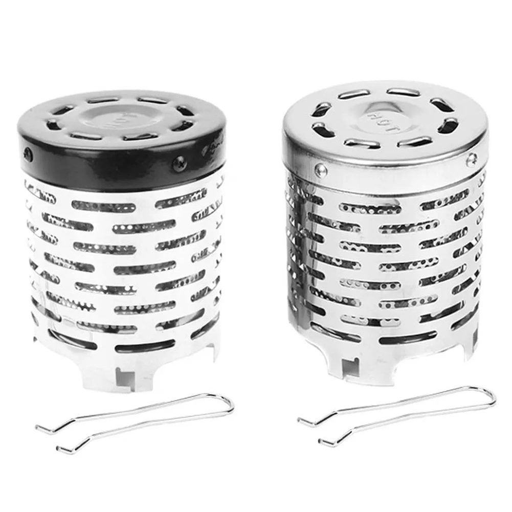 Camping Mini Heater Stainless Steel Warming Stove Cover Camping Stove Warming Stove Hood for Outdoor Backpacking Hiking