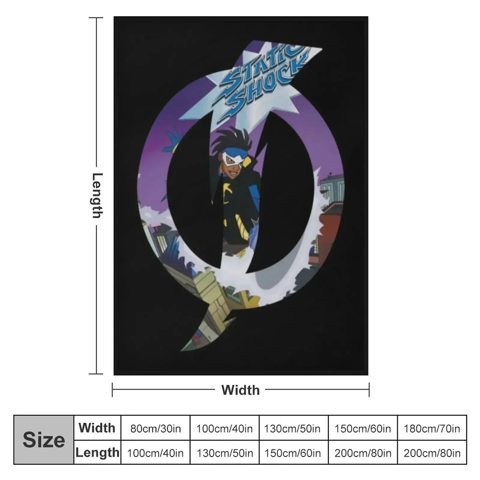 Static Shock T-ShirtStatic Shock Logo Throw Blanket couch cozy soft plush fuzzy picnic outdoor blanket