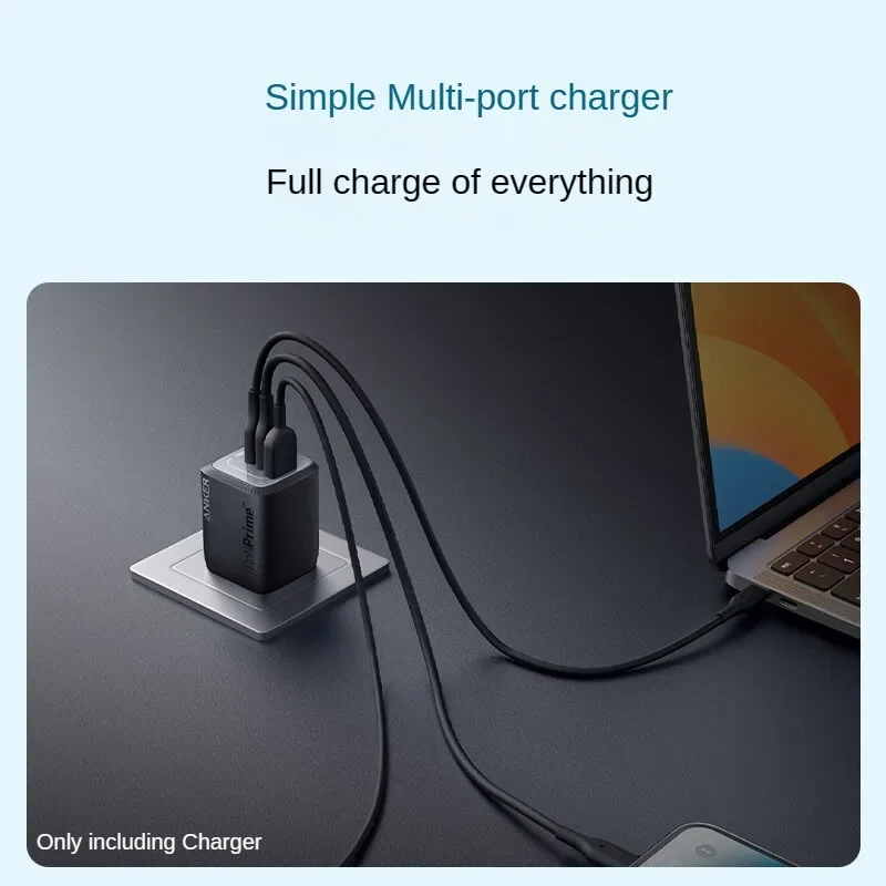 ANKER GAN 67W Charger 3-port Fast Charging High Power Small Volume IPhone14/13/12/11/8 Mobile Phone Laptop Tablet Charger Black