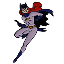 Classic Comic Hero Bat Girl Enamel Pin Brooch Badge Clothes Hat Backpack Decoration Jewelry Birthday Gifts