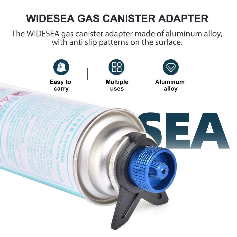 Adaptateur de réservoir de gaz Long pour Camping en plein air, conception de support en alliage d'aluminium, Surface facile à utiliser, conception antidérapante, produits essentiels d'extérieur