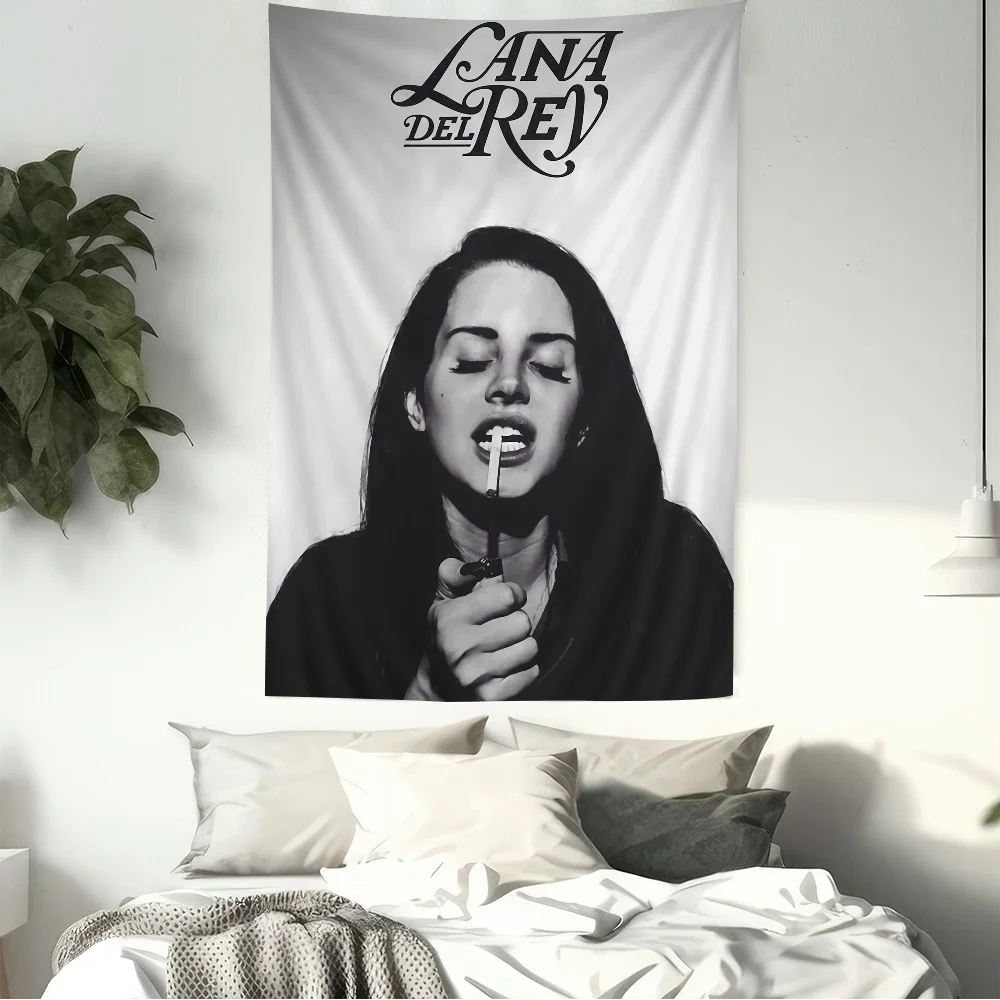 L-Lana D-Del R-Rey Hot Singer Chart Tapestry Art Science Fiction Room Home Decor Cheap Hippie Wall Hanging