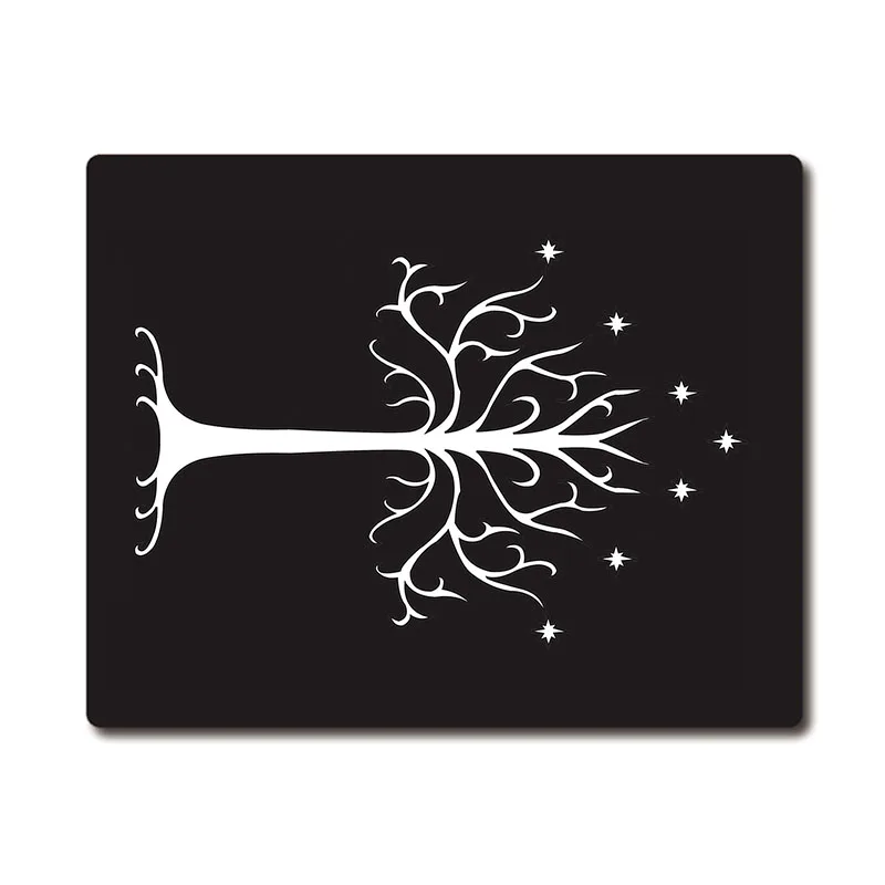 Lotrs White Tree of Gondor Printed Sense of Holiness Anti-slip Rubber Pad Office Cup Coaster Party Favor Gifts 220x180x3mm